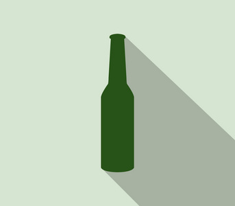 说明在白色背景上的啤酒瓶图标