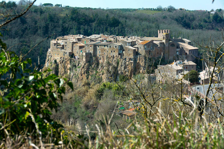 Calcata, 中世纪意大利村庄在维泰博省, 拉齐奥, 它