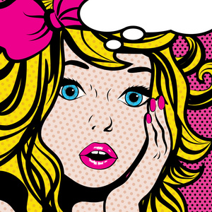 波普艺术女人标志照片