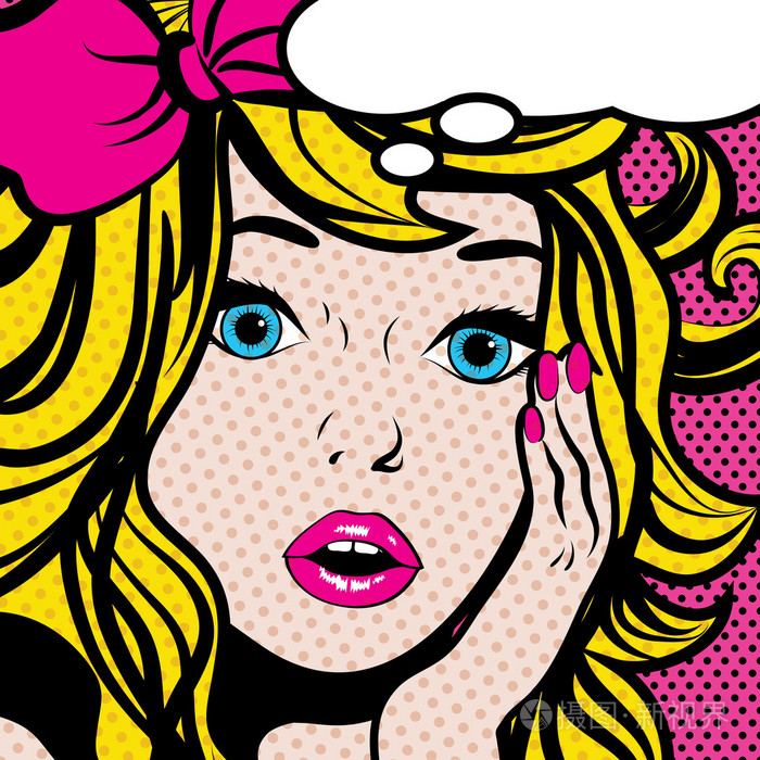 波普艺术女人标志