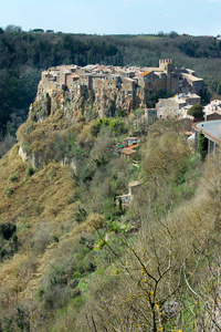 Calcata, 中世纪意大利村庄在维泰博省, 拉齐奥, 它