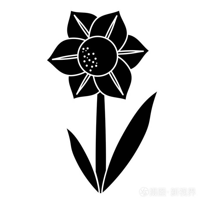 茶花花自然象形图
