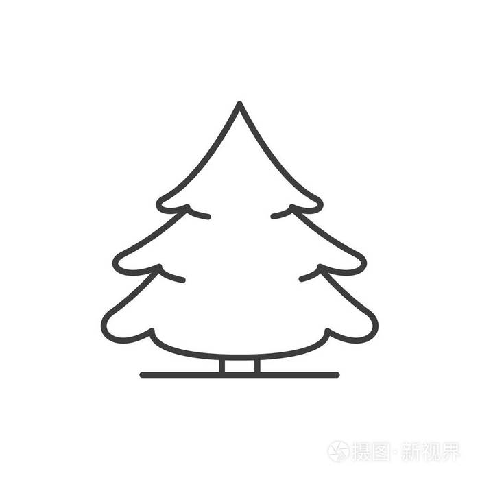 被雪覆盖的枞树插画-正版商用图片0o7fqu-摄图新视界