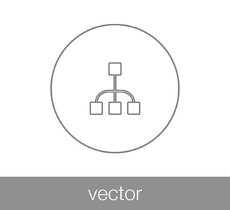 层次结构中的图标。网络图标