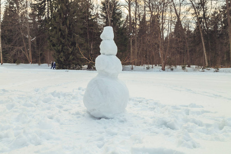 在公园里的雪人