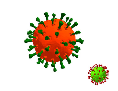 病毒。在白色背景下被隔离。3d 矢量图示