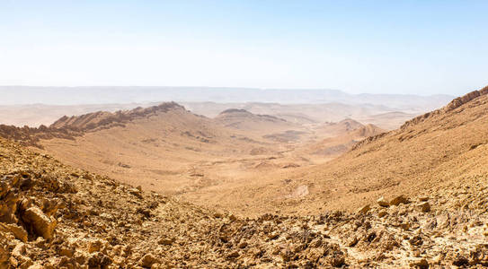 沙漠火山口山脊悬崖景观观, 以色列自然