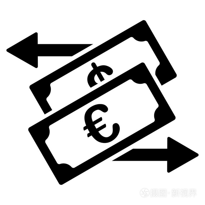 欧元货币交换图标