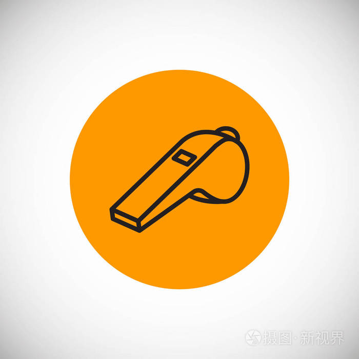 口哨平的图标向量例证