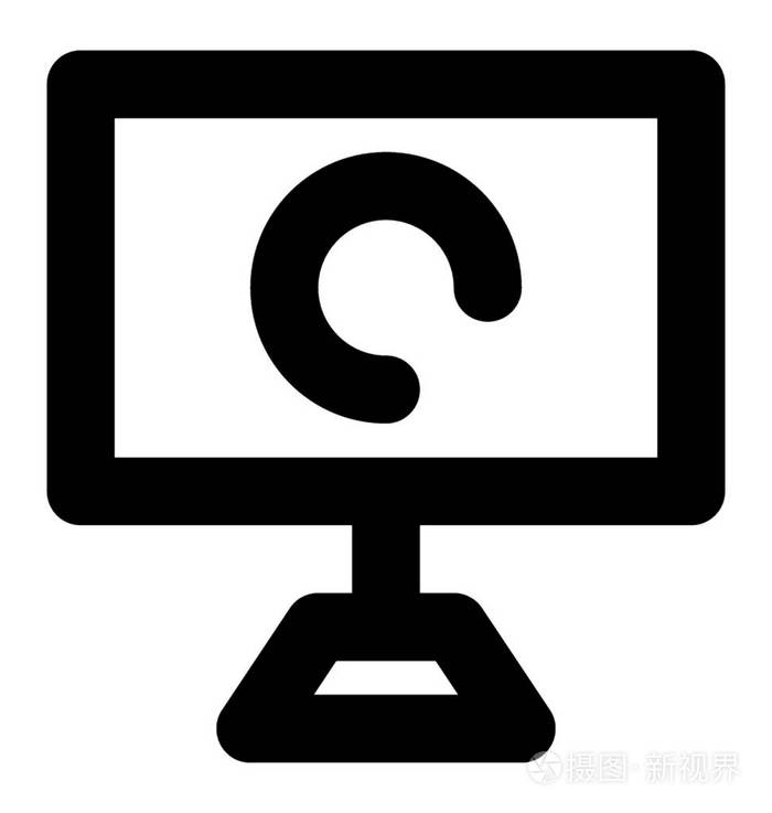 演示文稿矢量线图标