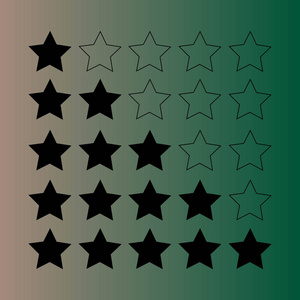 评级星星矢量图标