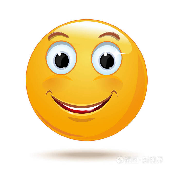 欢快的微笑笑脸插画-正版商用图片0o84w7-摄图新视界