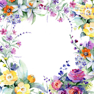 水彩花框图片 水彩花框素材 水彩花框插画 摄图新视界