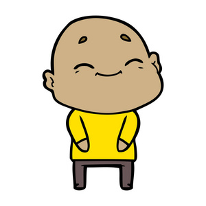 快乐卡通秃头男人照片