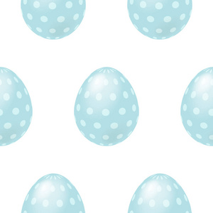 与复活节彩蛋无缝的背景。快乐假日彩蛋图案, 无缝图案为您的贺卡设计。可爱的装饰复活节彩蛋