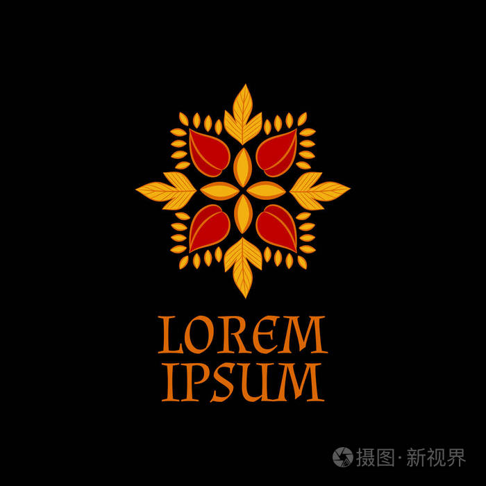复古花卉矢量标识 复古牡丹芽花徽 配以金饰 皇家标签的花束工作室 花店身份 新娘精品 美容院 婚庆店 瑜伽或化妆品 标插画 正版商用图片0o8m2h 摄图新视界