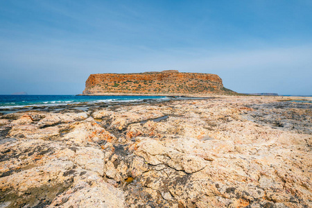 美丽的 Balos 海滩在克里特岛, 希腊