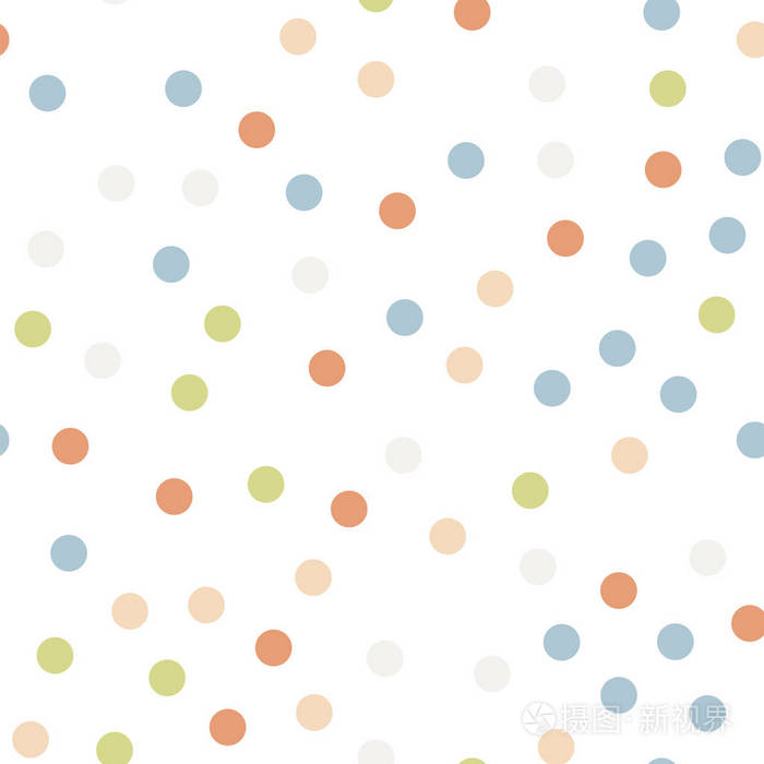 彩色圆点无缝图案黑色11背景梦幻般的经典彩色圆点