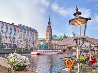 市政厅在汉堡城市, 湖 Binnenalster, 历史中心