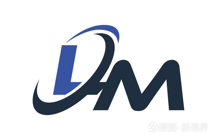 lm蓝色旋风全球数字商务信函徽标