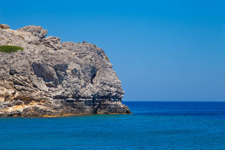 希腊科斯的罗兹岛沿岸海滩