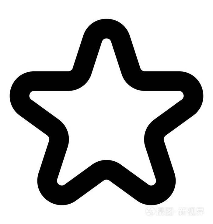 星形矢量线图标