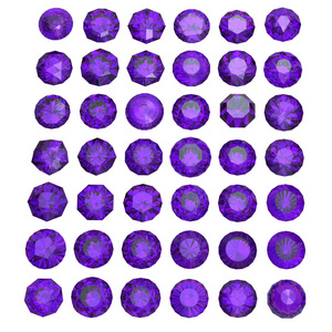 背景与一套许多不同的宝石。紫色