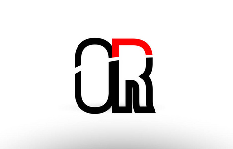 黑白字母或 o r 徽标图标设计
