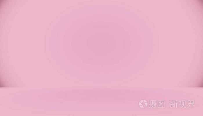 抽象空平滑淡粉色工作室背景用作产品展示横幅模板的蒙太奇