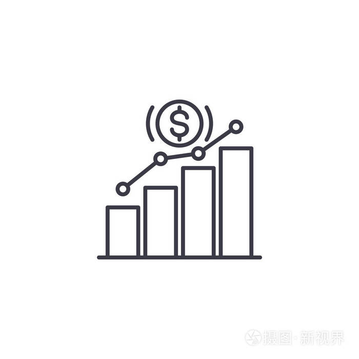 收入增长线矢量符号, 符号, 插图插画-正版商用图片0o948d-摄图新视界