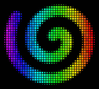 光谱彩色点螺旋图标图片
