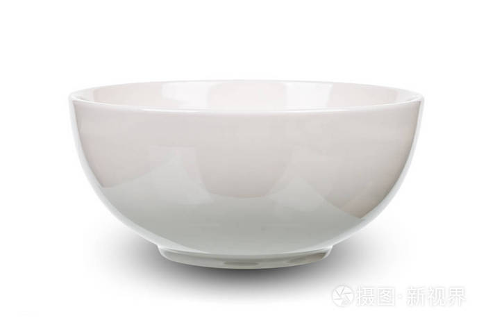 孤立在白色背景上的白色碗
