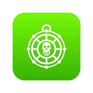 海盗护身符图标数字绿色