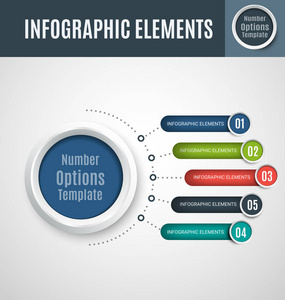图表数字选项模板。矢量插图。可用于工作流布局图表业务步骤选项横幅网页设计
