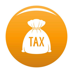 美元债钱袋图标矢量橙色照片