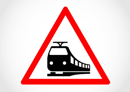 火车道口交通标志图片