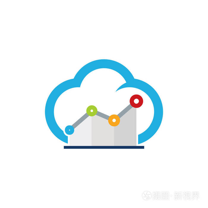 统计云徽标图标设计