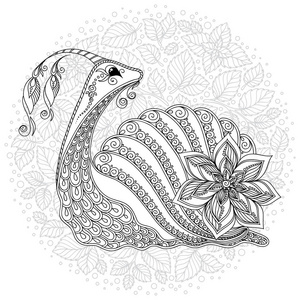 一只蜗牛的插图