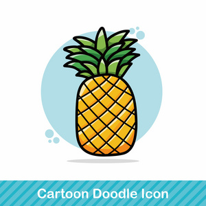 水果菠萝涂鸦图片