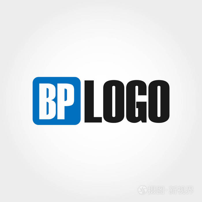 首字母bp标志矢量设计