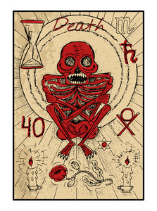 死亡塔罗牌卡照片