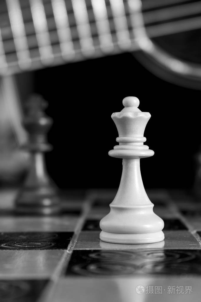 国际象棋棋盘上拍照