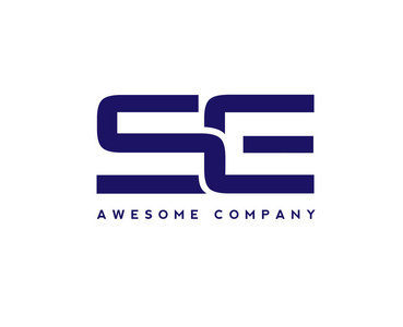 创意字母 se 标志设计元素.
