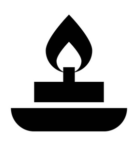 蜡烛平面矢量图标