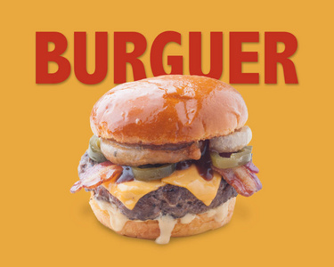汉堡包申请通知设计或促销标志图片