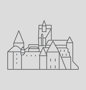 米糠城堡固体矢量图