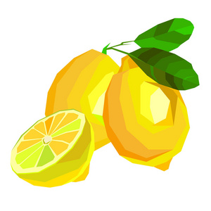 水果的集合。柠檬 粮食 水果 柑桔 橙 矢量 黄色 新鲜