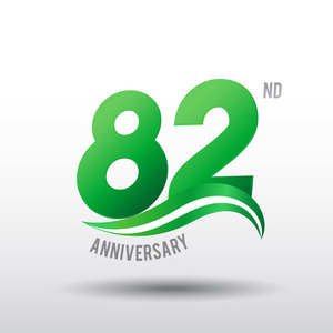 82年绿色周年纪念标志, 装饰背景