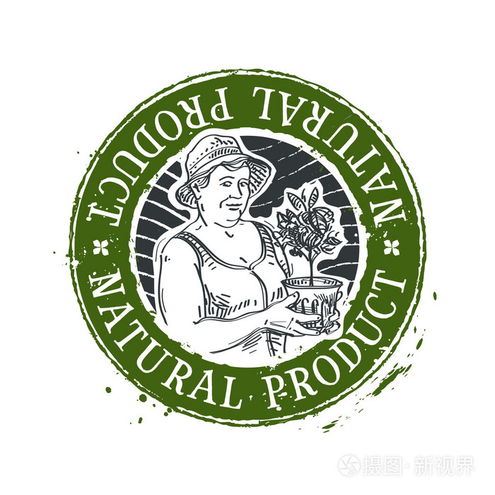 园艺,园艺矢量 logo 设计模板.植物, 花朵或园丁,种植者图标