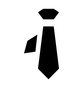 领带平面矢量图标